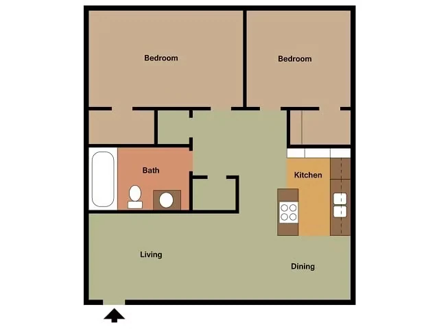 850 sqft BLDG 4-24 floor plan